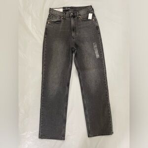 Gap 90s loose high rise jeans, medium grey, size 27